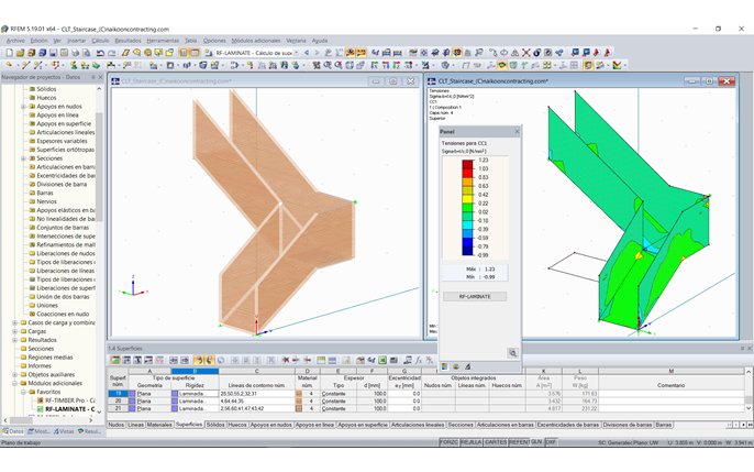 Escalera de CLT en construcción (© Naikoon)