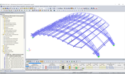 3D-Modell des Dachtragwerks in RSTAB (© Joachim Ingenieure)