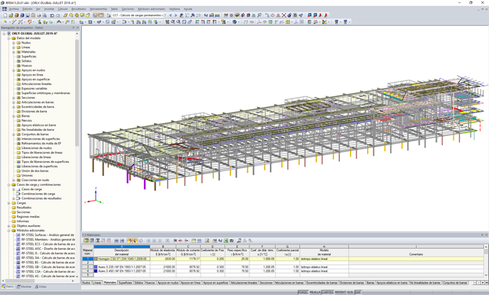Modelo de RFEM de la ampliación del aeropuerto Orly Sud, Francia (© Roux Ingénierie)