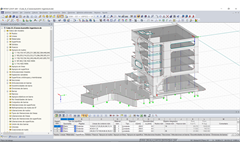 Modelo en 3D del "Cubo B" en RFEM (© kunstlin ingenieure)