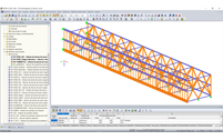 Modelo de estructura de celosía de RFEM con dos plantas nuevas (© Indermühle Bauingenieure)