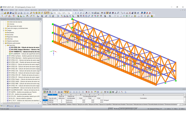 Modelo de estructura de celosía de RFEM con dos plantas nuevas (© Indermühle Bauingenieure)