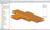 Modelo 3D del edificio de la escuela infantil en RFEM (© ARTEMIS INGENIEUR)