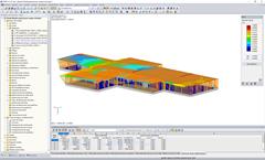 Modelo para el análisis sísmico en RFEM (© ARTEMIS INGENIEUR)