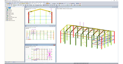 Diferentes cargas del puente grúa en RFEM (© Albyr)