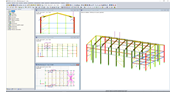 Diferentes cargas del puente grúa en RFEM (© Albyr)
