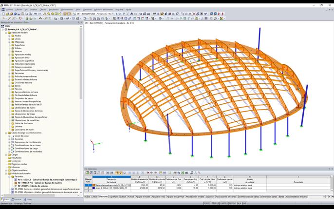 Estructura de cubierta de madera