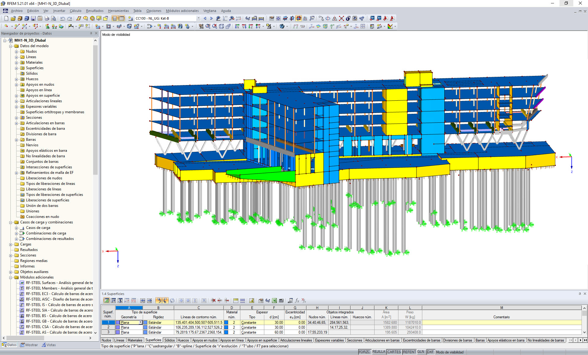 Modelo 3D de la oficina de medios de Funke en RFEM (© FCP - Fritsch, Chiari & Partner ZT GmbH)