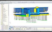 Modelo 3D de la oficina de medios de Funke en RFEM (© FCP - Fritsch, Chiari & Partner ZT GmbH)