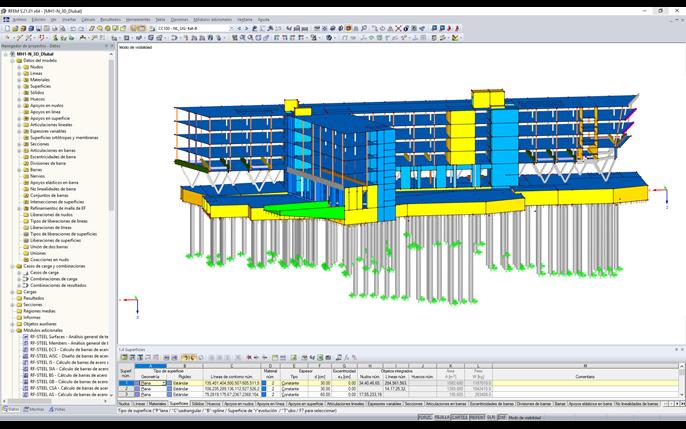 Modelo 3D de la oficina de medios de Funke en RFEM (© FCP - Fritsch, Chiari & Partner ZT GmbH)