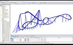 Modelo de RSTAB de la montaña rusa Big Dipper Coaster "Dynamite" (© Weiß Beratende Ingenieure)