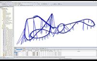 Modelo de RSTAB de la montaña rusa Big Dipper Coaster "Dynamite" (© Weiß Beratende Ingenieure)
