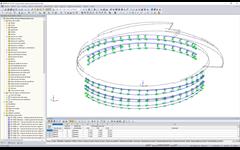Estructura de apoyo de la fachada en RFEM (© Enclos Corp.)