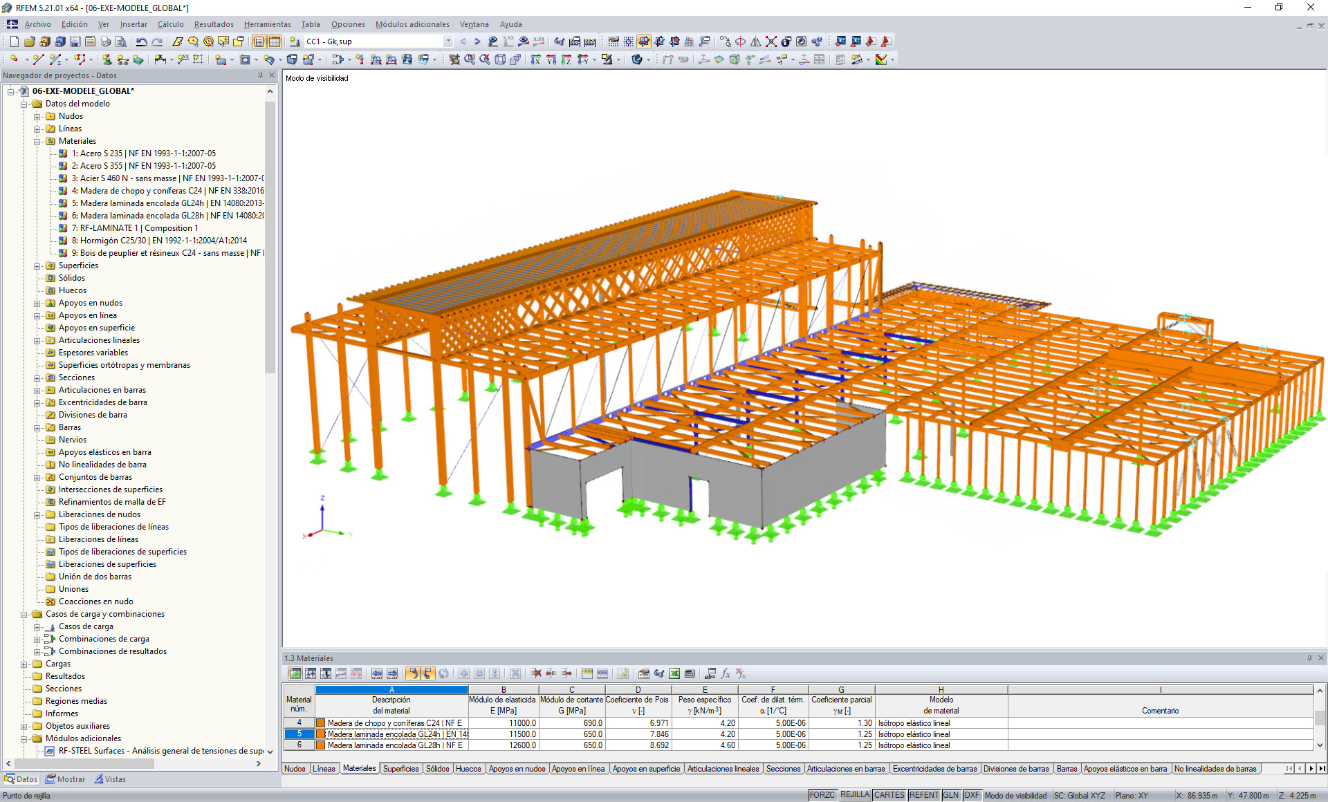 Modelo del proyecto en RFEM (© Arborescence)