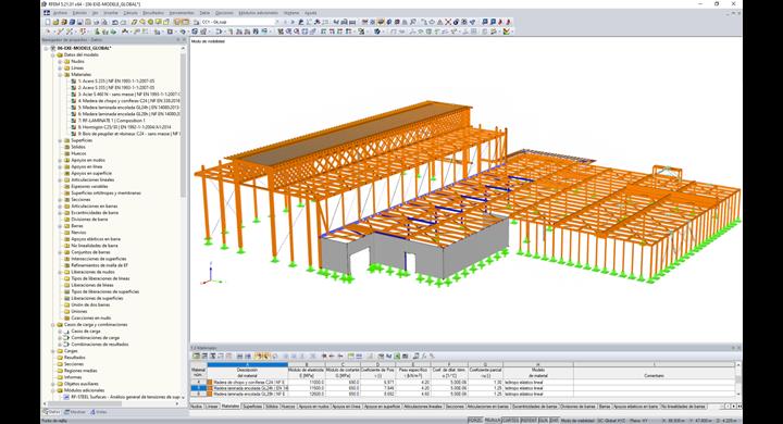 Modelo del proyecto en RFEM (© Arborescence)