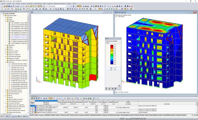 RFEM-Modell des Hochhauses (© Ingénierie Bois)