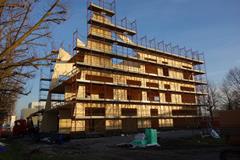 El edificio en construcción (© Studio Ergodomus)