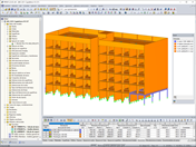 Modelo en 3D del edificio residencial en RFEM (© Egoin)