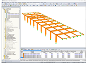 Modelo del pórtico de madera de RFEM de la entrada a la escuela (© BET Moselle Bois)