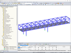 La estructura de cerchas en 3D de la pista de atletismo interior en RFEM (© Statik Breinbauer)