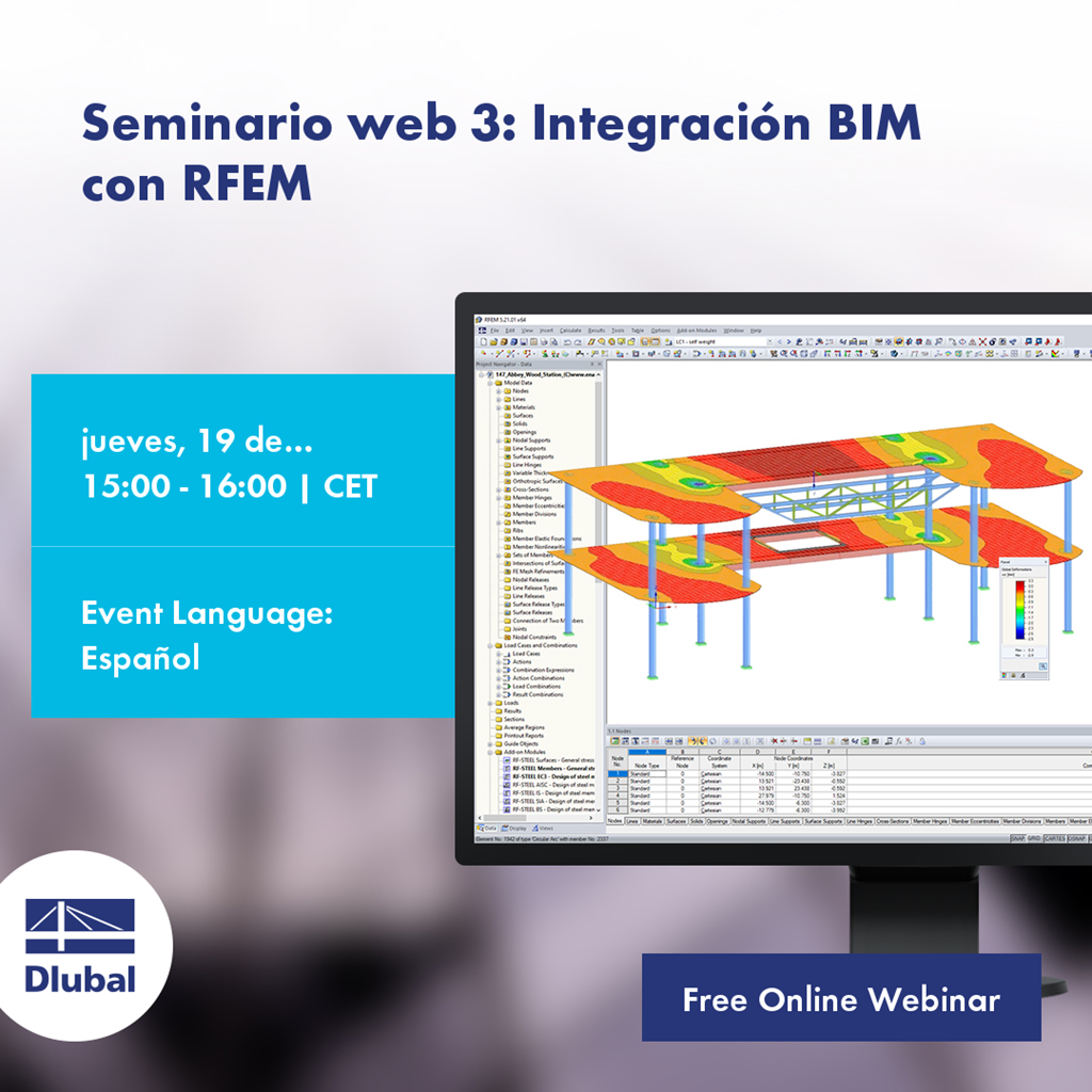 Seminario web 3: Integración BIM con RFEM