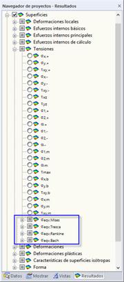 Tensiones de superficies: tensiones equivalentes