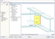 Unión articulada viga con viga con una chapa de soporte