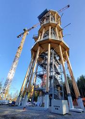 La torre mirador en Schömberg durante la construcción (© Ingenieurbüro Braun GmbH & Co.KG)