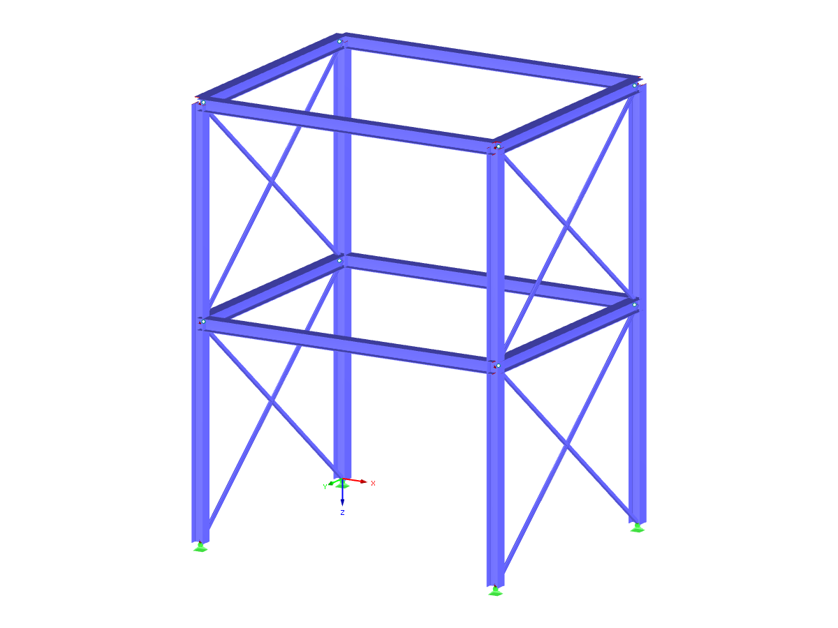 Estructura de acero con arriostramientos