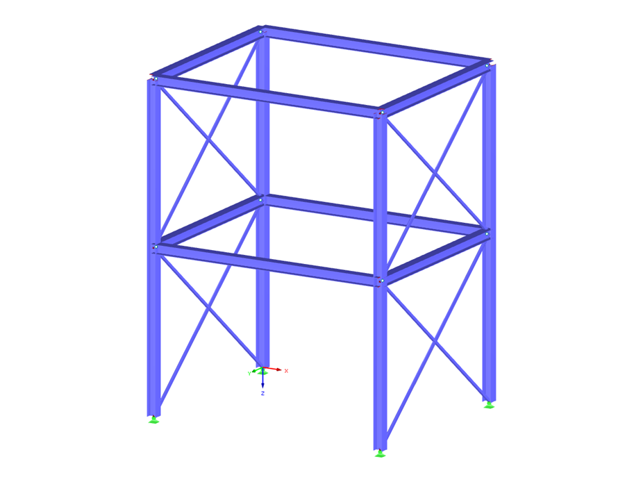 Estructura de acero con arriostramientos