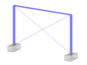 Estructura de vigas y base de pilares