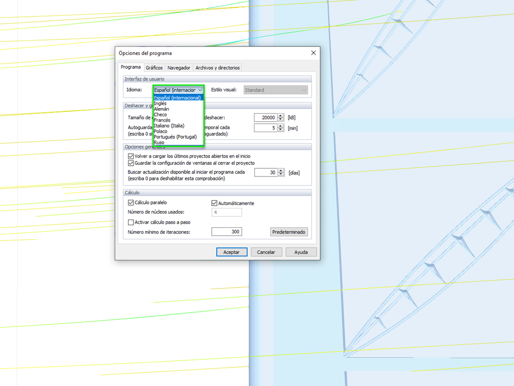 9 idiomas disponibles en RWIND Simulation