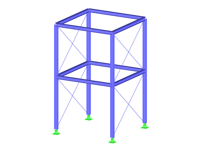 Estructura de acero de dos pisos