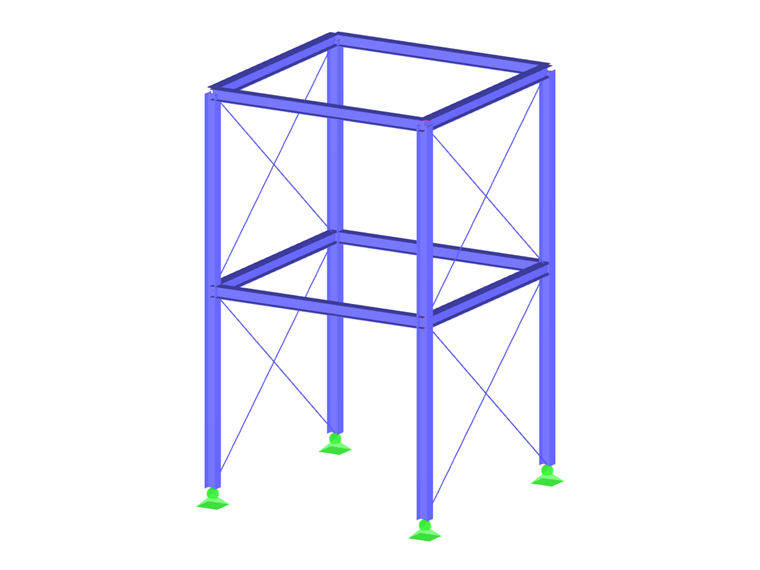 Estructura de acero de dos pisos