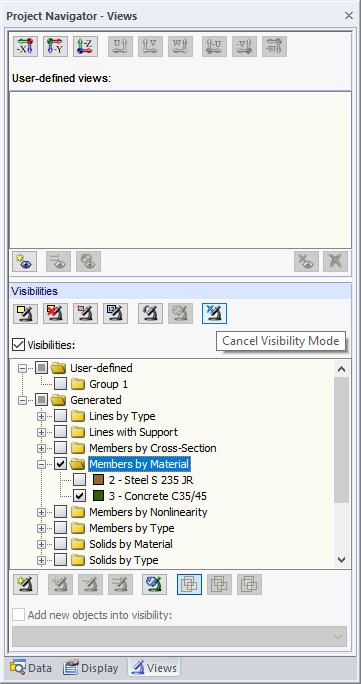 cancelar modo de visibilidad