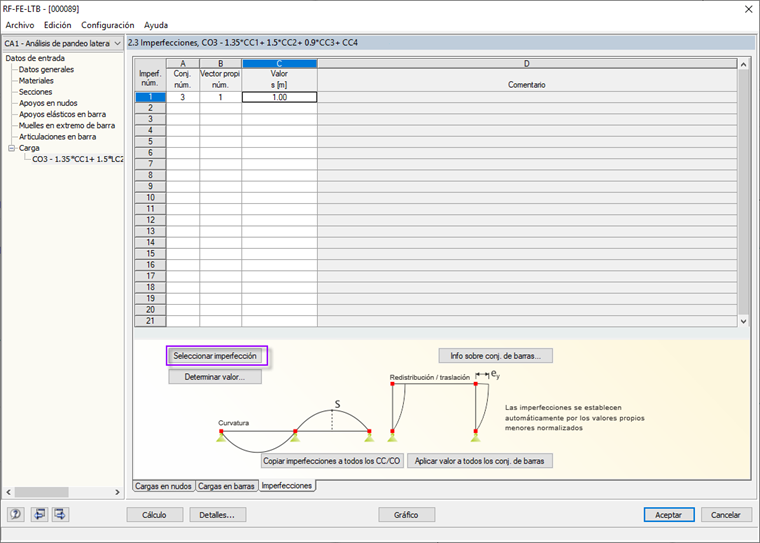 Selección de las imperfecciones