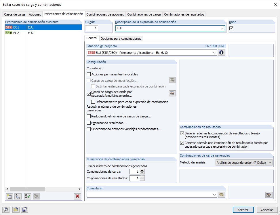 expresiones de combinación