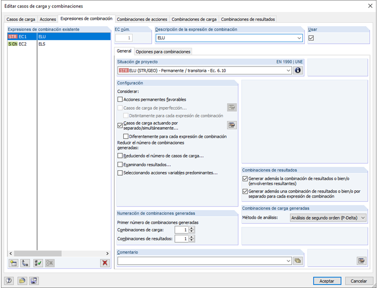 expresiones de combinación