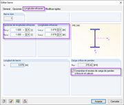 Dialog "Stab bearbeiten": Effective Lengths
