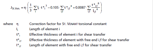 Saint Constante torsional de Venant