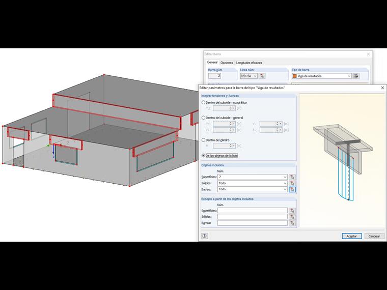 Editar viga de resultados