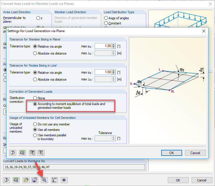 Configuración detallada para la generación de carga