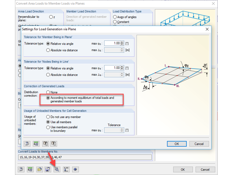 Configuración detallada para la generación de carga