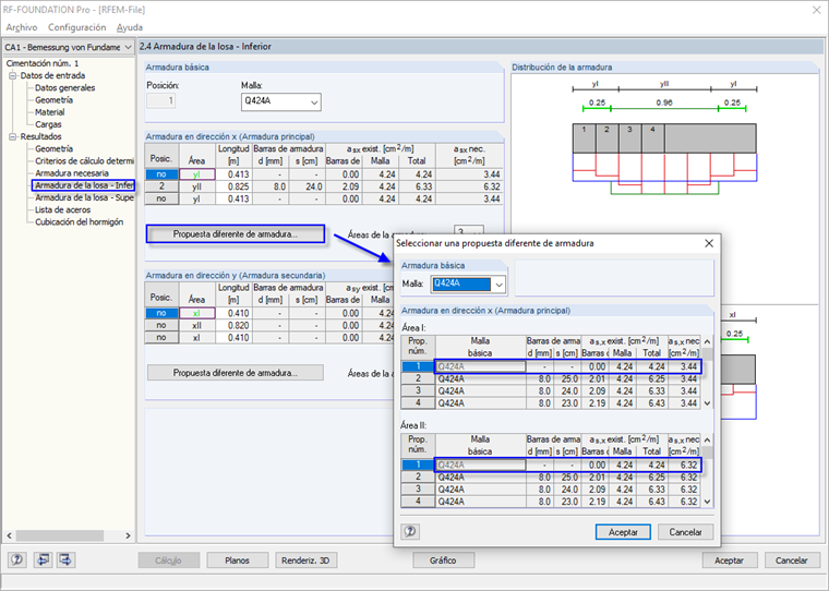 Armadura para mallas
