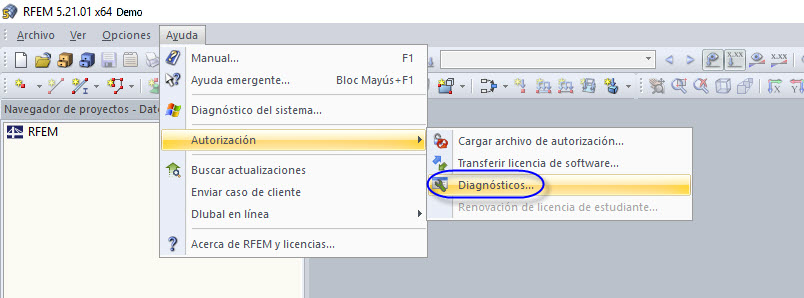 Crear el archivo de diagnóstico