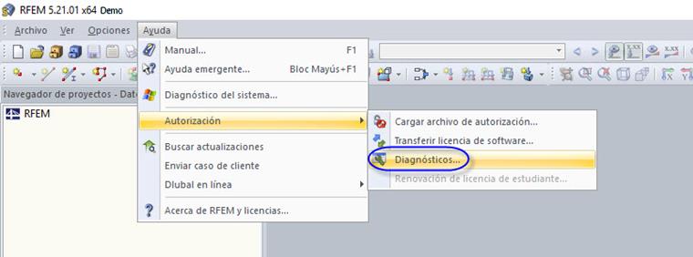 Crear el archivo de diagnóstico