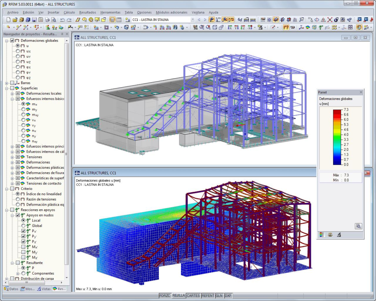 Interfaz de usuario de RFEM | © www.ag-i.si