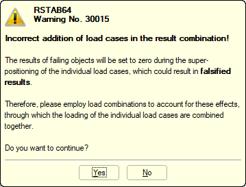 Adición incorrecta de casos de carga en la combinación de resultados