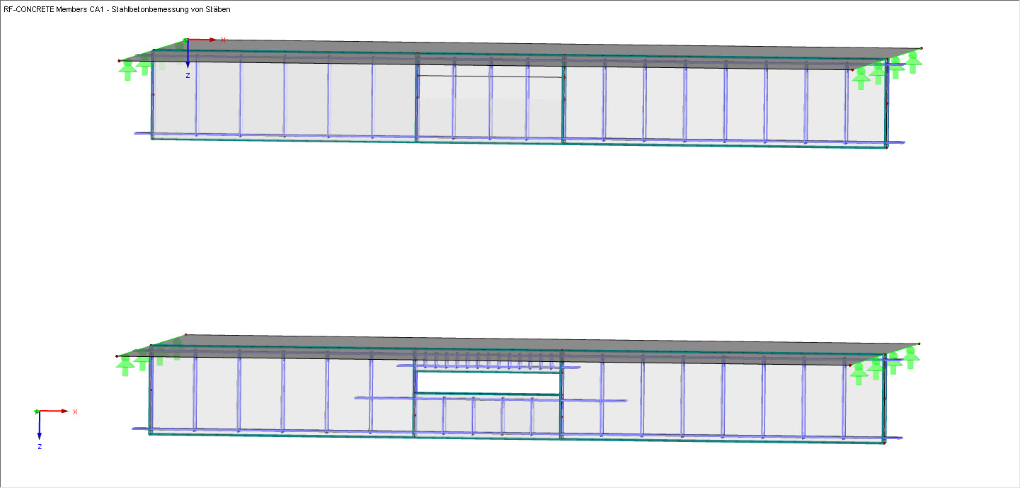 Disposición de la armadura de las vigas de resultados