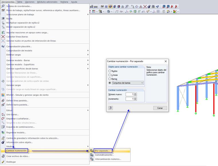 Cambiar numeración de los objetos por separado